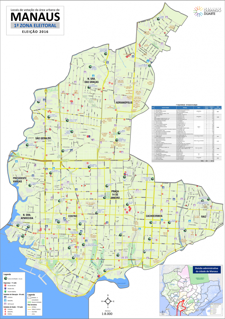 mapa-manaus-1a-zona-eleitoral-2016