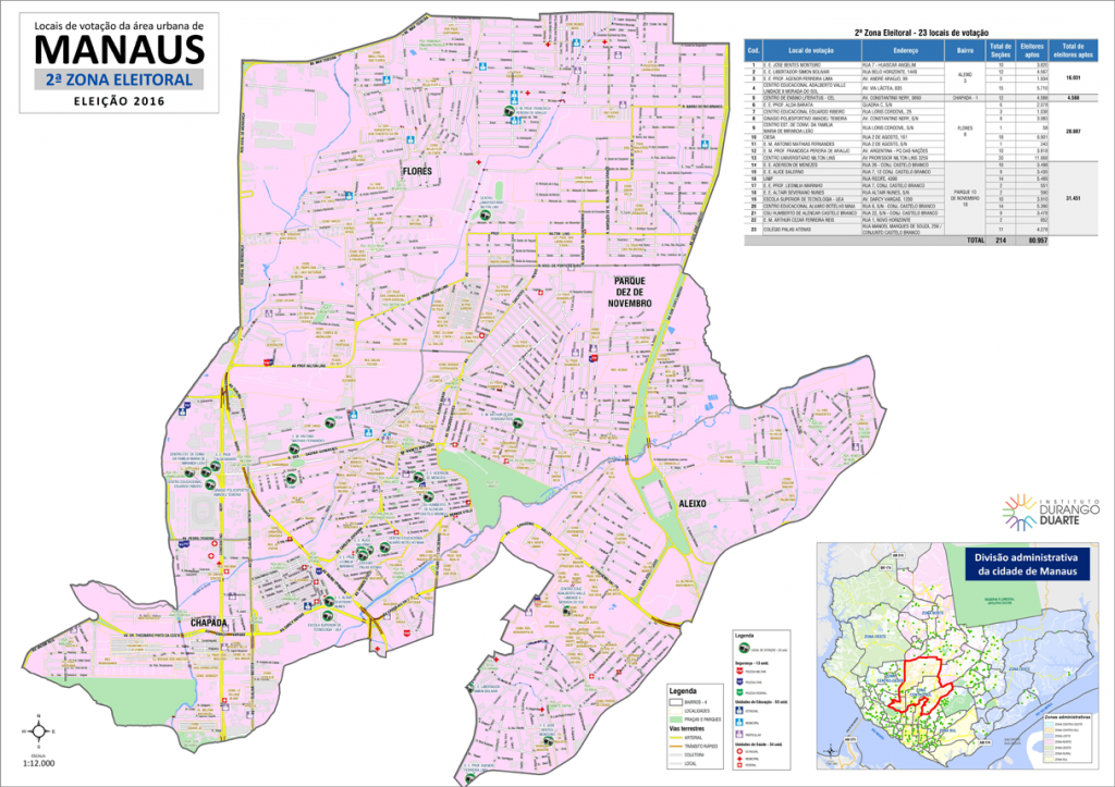 mapa-manaus-2a-zona-eleitoral-2016