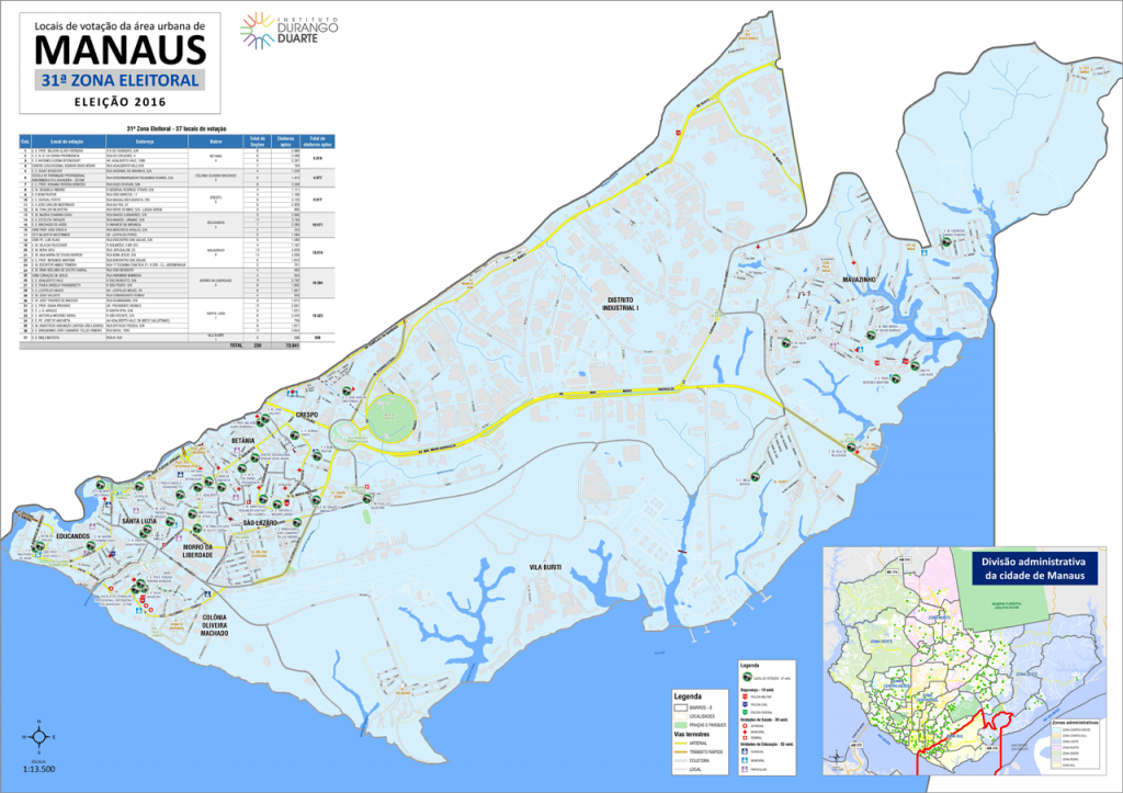 mapa-manaus-31a-zona-eleitoral-2016