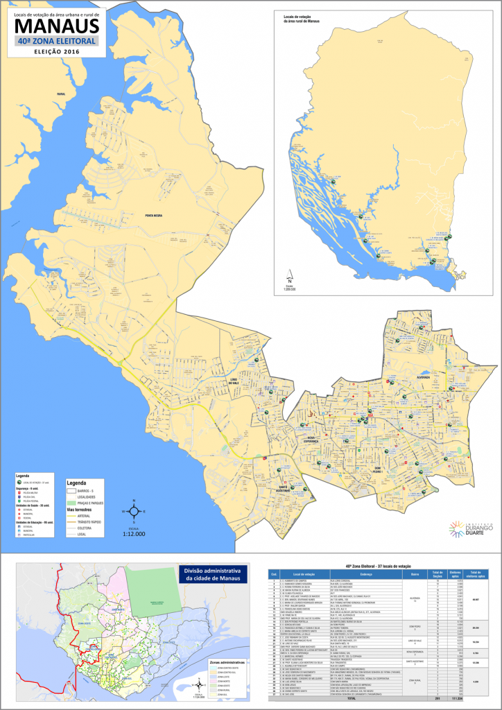 mapa-manaus-40a-zona-eleitoral-2016