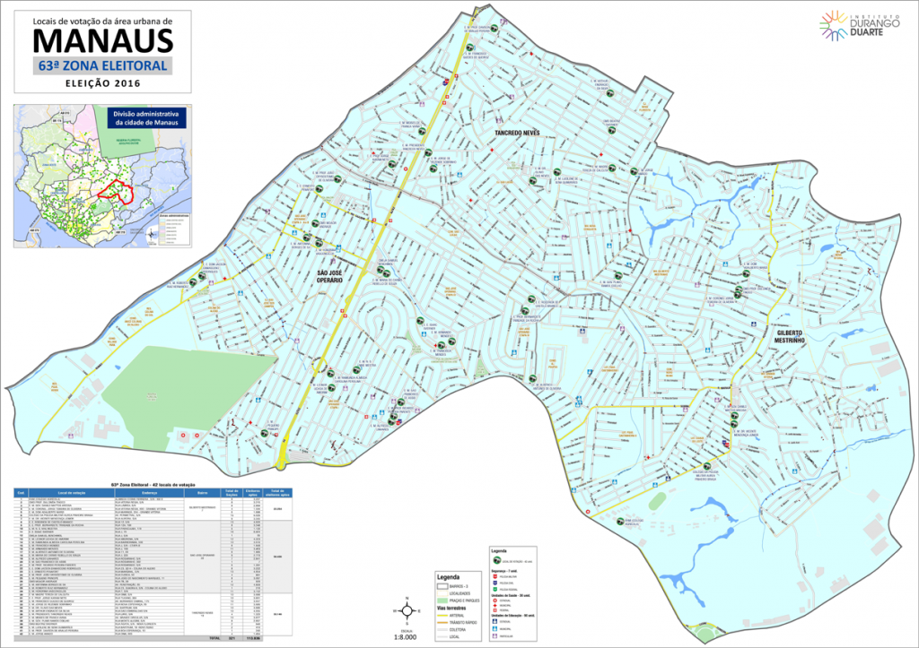 mapa-manaus-63a-zona-eleitoral-2016