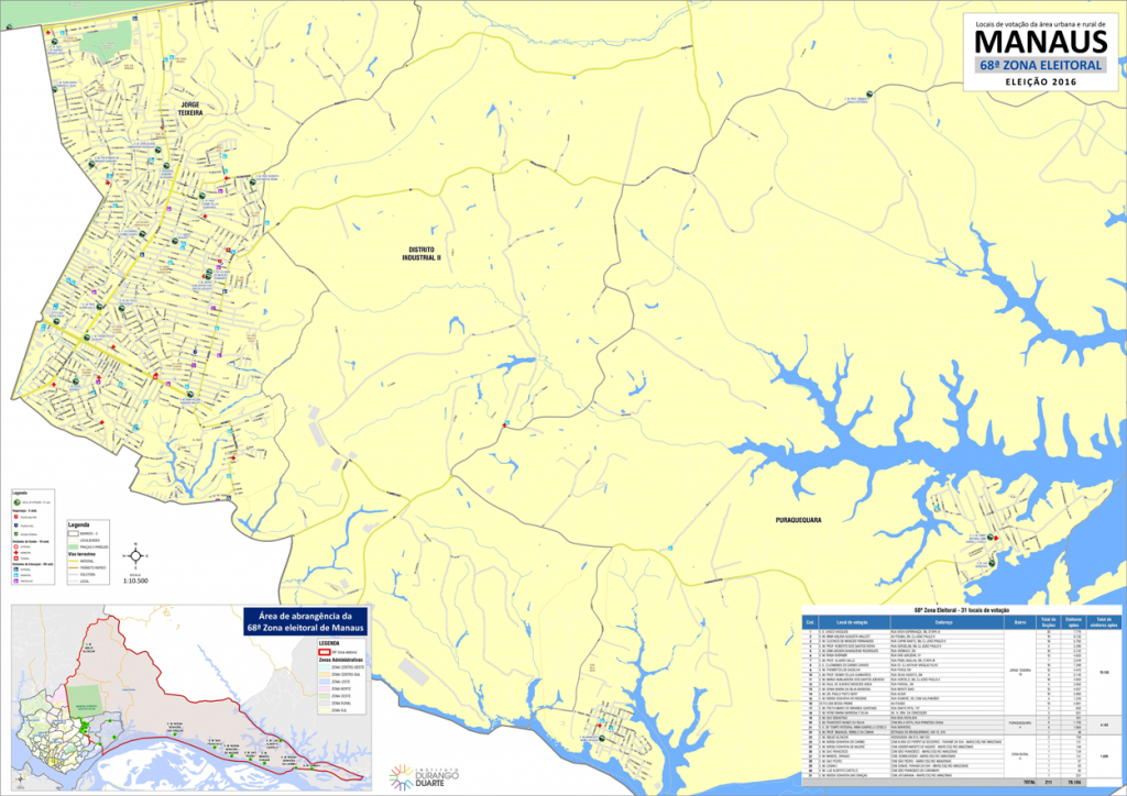 mapa-manaus-68a-zona-eleitoral-2016