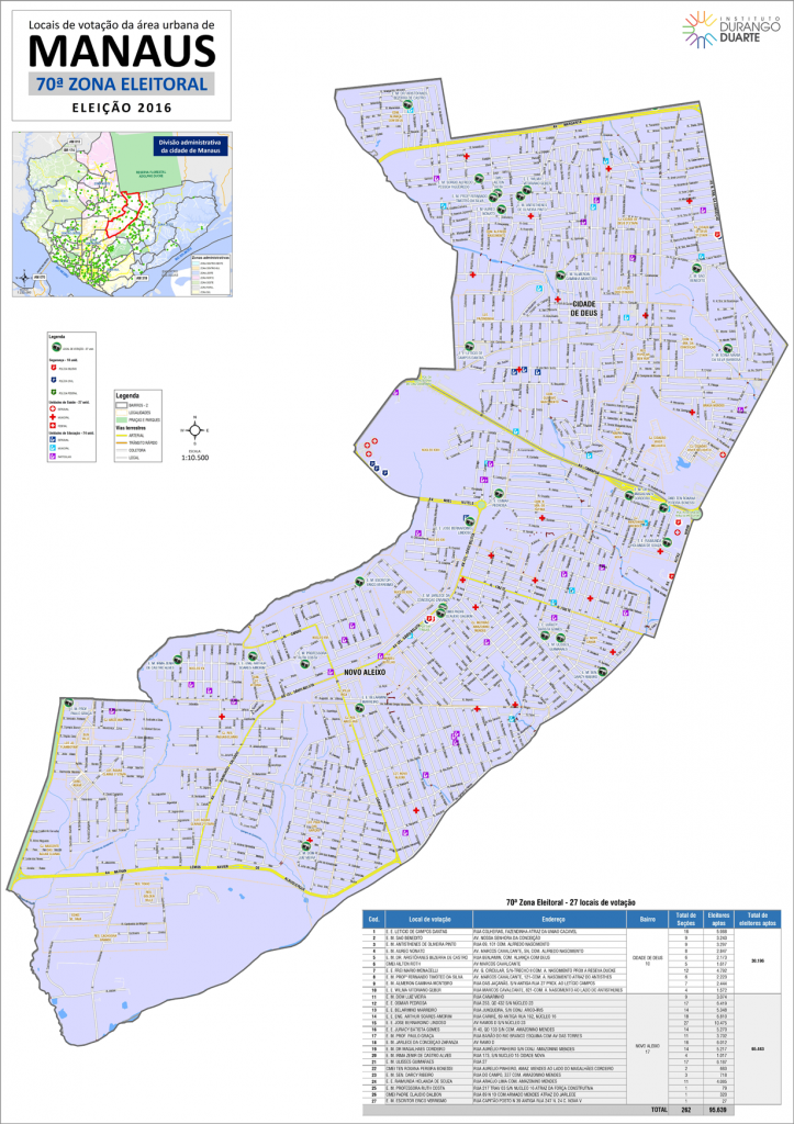 mapa-manaus-70a-zona-eleitoral-2016